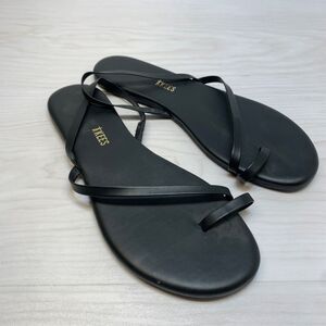 TKEES MIA Napa Sandals in Black Size 9 Strappy Flat EU 40